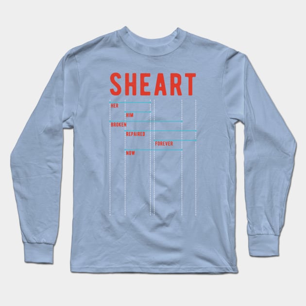 Shear Heart Attack Long Sleeve T-Shirt by monsieurgordon